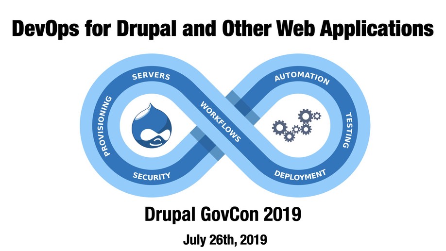 DevOps for Drupal and Other Web Applications starting slide graphic.